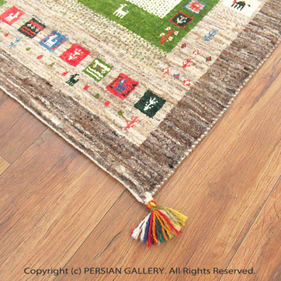 ペルシャ絨毯 ファインカシュクリ毛100％ 122×83cm商品番号78813 