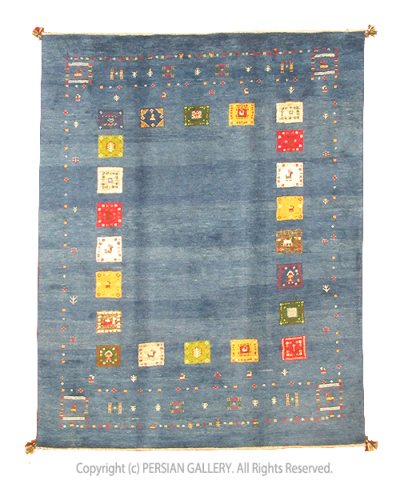 ペルシャ絨毯 手織りシラーズ産ギャッベ毛100％ 248×200㎝商品番号 