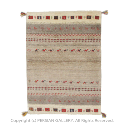 ペルシャ絨毯 ファインカシュクリ毛100％ 120×84cm商品番号83175