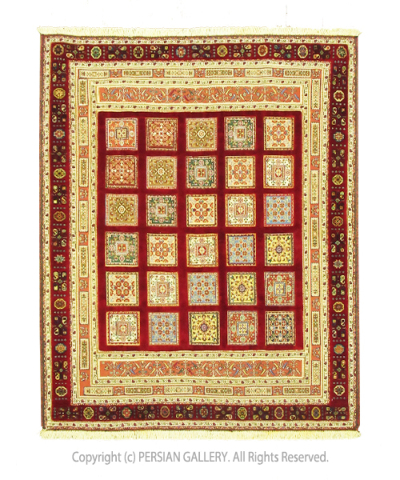 ペルシャ絨毯 キリムシルジャン産毛100% 185×152cm商品番号80423 