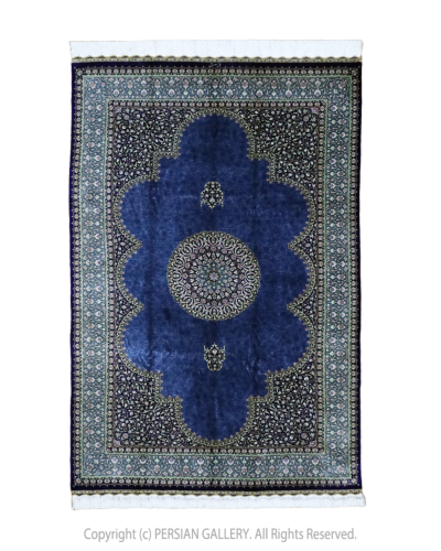 ペルシャ絨毯 クム産 マスミ工房絹100％ 201×132ｃｍ商品番号81559 