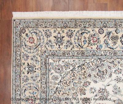 ペルシャ絨毯 ナイン産毛＆絹 314×208cm商品番号73957｜ペルシャン 