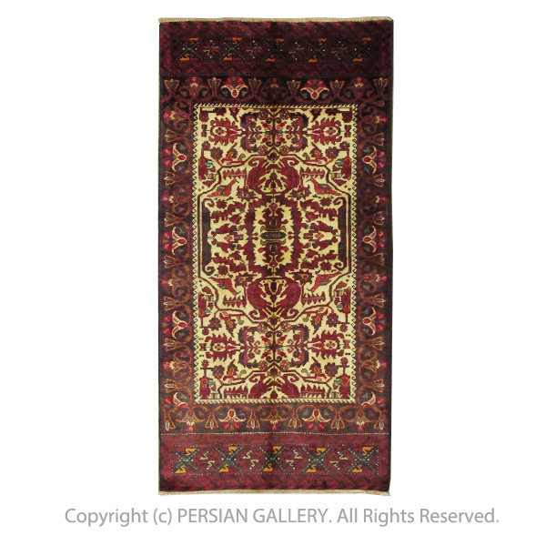 ペルシャ絨毯　バルーチ産毛100％ 166×82cm商品番号75524