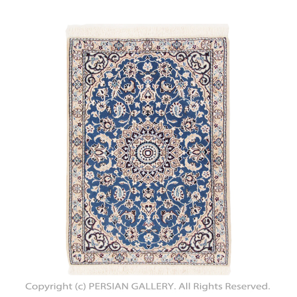 ペルシャ絨毯 ナイン産毛＆絹90×63cm商品番号 78947｜ペルシャン