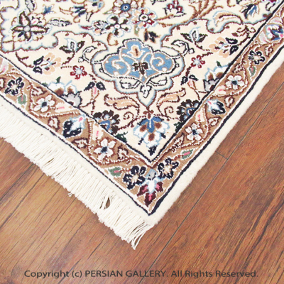 ペルシャ絨毯 ナイン産毛＆絹 88×63cm商品番号 78955｜ペルシャン 