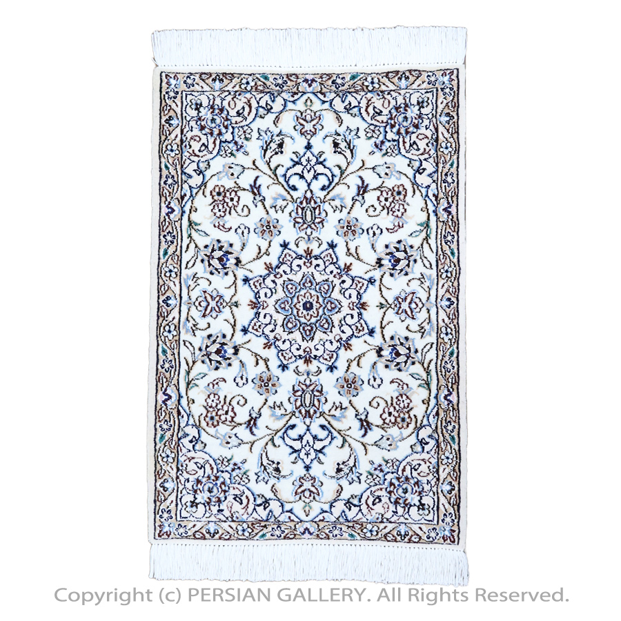 ペルシャ絨毯 ナイン産毛＆絹 76×51cm商品番号 85784｜ペルシャン 